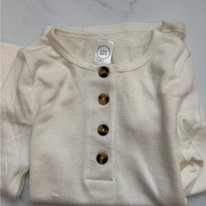 Lou Lou & Company Cream Long Sleeve Top & Bottoms Set